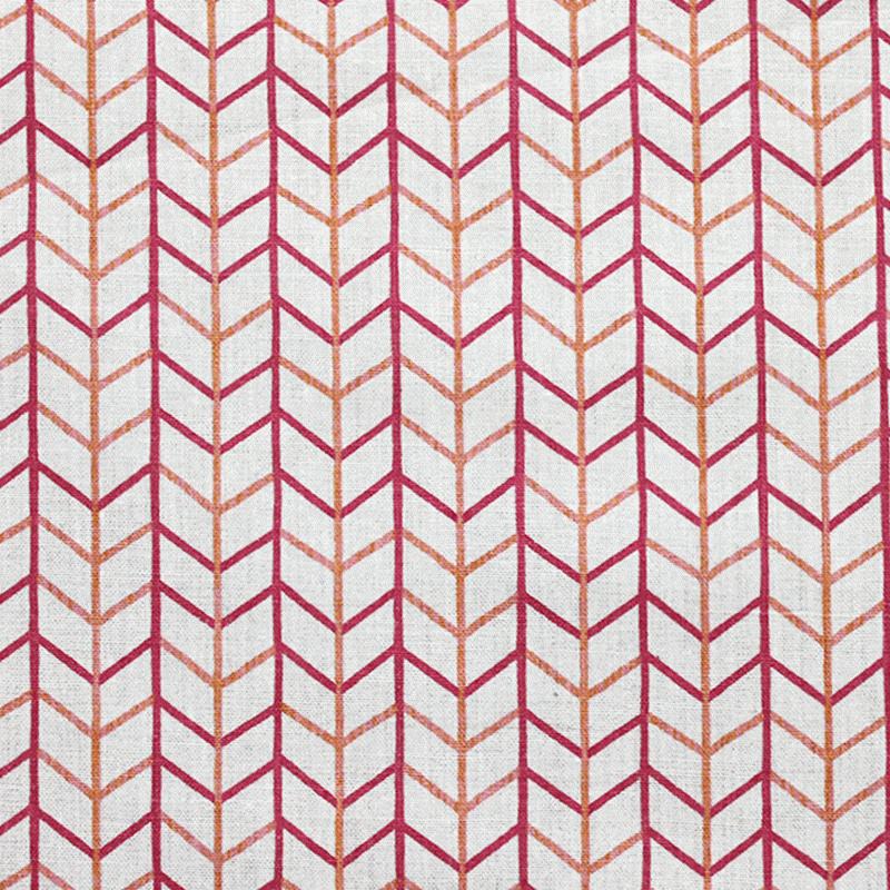 Kit Kemp Small Way Linen Fabric in Hot Pink